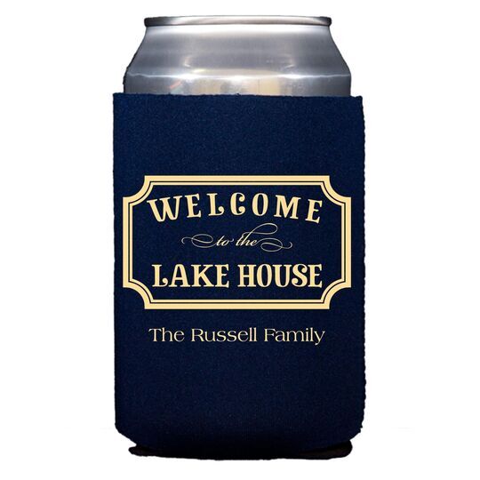 Welcome to the Lake House Sign Collapsible Huggers